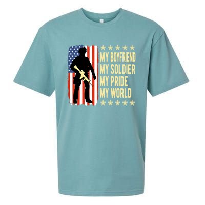 My Friend Is A Soldier Hero Proud Army Friend Funny Gift Sueded Cloud Jersey T-Shirt