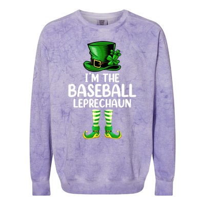 Matching Family I'm The Baseball Leprechaun St Patrick's Day Gift Colorblast Crewneck Sweatshirt