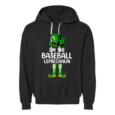 Matching Family I'm The Baseball Leprechaun St Patrick's Day Gift Garment-Dyed Fleece Hoodie