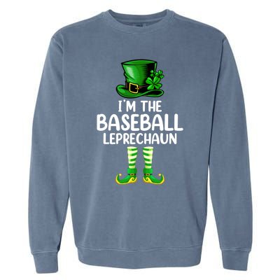 Matching Family I'm The Baseball Leprechaun St Patrick's Day Gift Garment-Dyed Sweatshirt