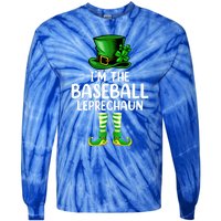 Matching Family I'm The Baseball Leprechaun St Patrick's Day Gift Tie-Dye Long Sleeve Shirt