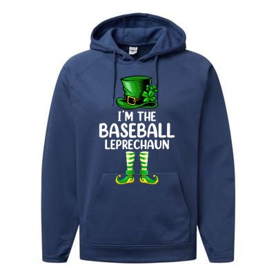 Matching Family I'm The Baseball Leprechaun St Patrick's Day Gift Performance Fleece Hoodie