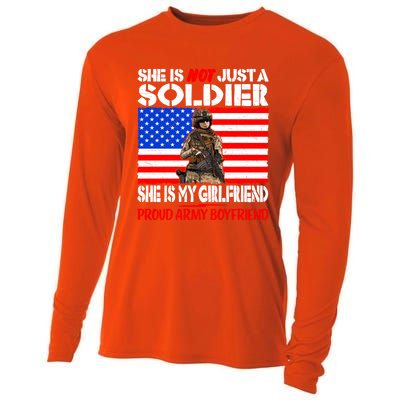 My Friend Is A Soldier Proud Army Friend Lover Gift Meaningful Gift Cooling Performance Long Sleeve Crew