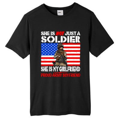 My Friend Is A Soldier Proud Army Friend Lover Gift Meaningful Gift Tall Fusion ChromaSoft Performance T-Shirt