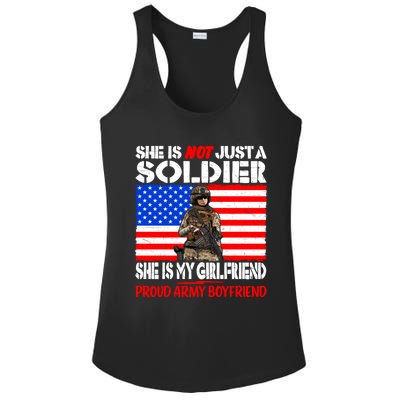 My Friend Is A Soldier Proud Army Friend Lover Gift Meaningful Gift Ladies PosiCharge Competitor Racerback Tank