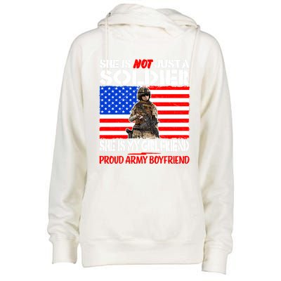 My Friend Is A Soldier Proud Army Friend Lover Gift Meaningful Gift Womens Funnel Neck Pullover Hood