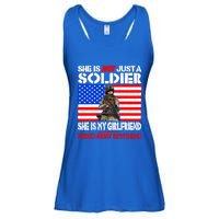 My Friend Is A Soldier Proud Army Friend Lover Gift Meaningful Gift Ladies Essential Flowy Tank