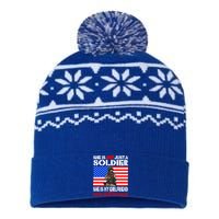 My Friend Is A Soldier Proud Army Friend Lover Gift Meaningful Gift USA-Made Snowflake Beanie