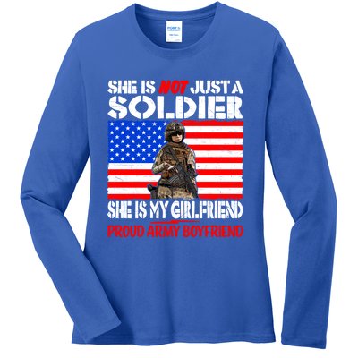 My Friend Is A Soldier Proud Army Friend Lover Gift Meaningful Gift Ladies Long Sleeve Shirt