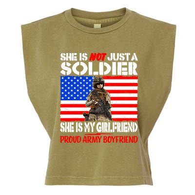 My Friend Is A Soldier Proud Army Friend Lover Gift Meaningful Gift Garment-Dyed Women's Muscle Tee