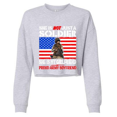 My Friend Is A Soldier Proud Army Friend Lover Gift Meaningful Gift Cropped Pullover Crew