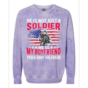 My Friend Is A Soldier Hero Proud Army Friend Funny Gift Colorblast Crewneck Sweatshirt