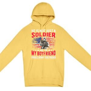 My Friend Is A Soldier Hero Proud Army Friend Funny Gift Premium Pullover Hoodie