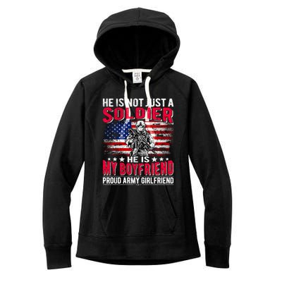 My Friend Is A Soldier Hero Proud Army Friend Funny Gift Women's Fleece Hoodie