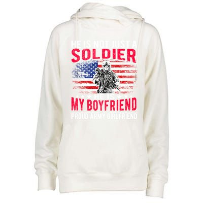 My Friend Is A Soldier Hero Proud Army Friend Funny Gift Womens Funnel Neck Pullover Hood