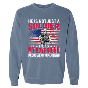 My Friend Is A Soldier Hero Proud Army Friend Funny Gift Garment-Dyed Sweatshirt