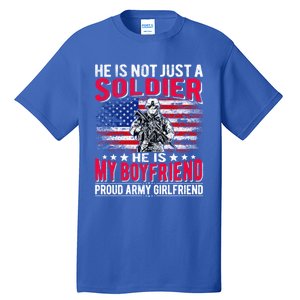 My Friend Is A Soldier Hero Proud Army Friend Funny Gift Tall T-Shirt