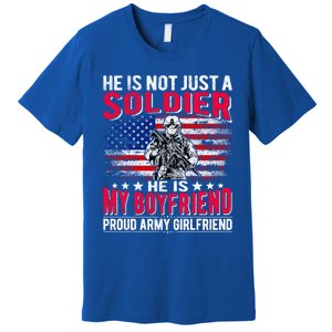 My Friend Is A Soldier Hero Proud Army Friend Funny Gift Premium T-Shirt