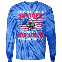 My Friend Is A Soldier Hero Proud Army Friend Funny Gift Tie-Dye Long Sleeve Shirt