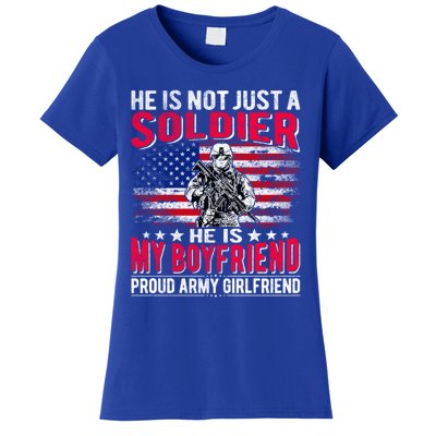 My Friend Is A Soldier Hero Proud Army Friend Funny Gift Women's T-Shirt