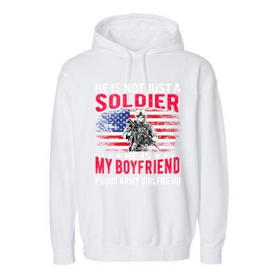 My Friend Is A Soldier Hero Proud Army Friend Funny Gift Garment-Dyed Fleece Hoodie