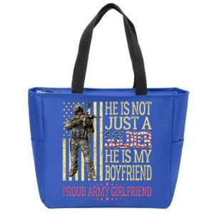 My Friend Is My Soldier Hero Gift Proud Army Friend Gift Funny Gift Zip Tote Bag