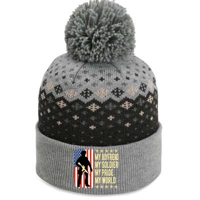 My Friend Is A Soldier Hero Proud Army Friend Funny Gift Great Gift The Baniff Cuffed Pom Beanie