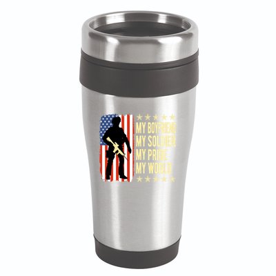 My Friend Is A Soldier Hero Proud Army Friend Funny Gift Great Gift 16oz Travel Tumbler