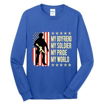 My Friend Is A Soldier Hero Proud Army Friend Funny Gift Great Gift Tall Long Sleeve T-Shirt