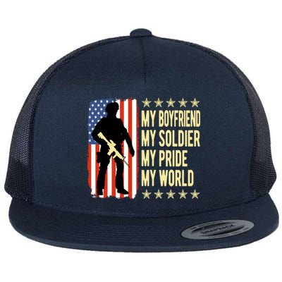 My Friend Is A Soldier Hero Proud Army Friend Funny Gift Great Gift Flat Bill Trucker Hat