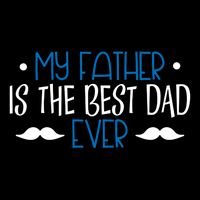 My Father Is The Best Dad Ever Mustache Drawstring Bag