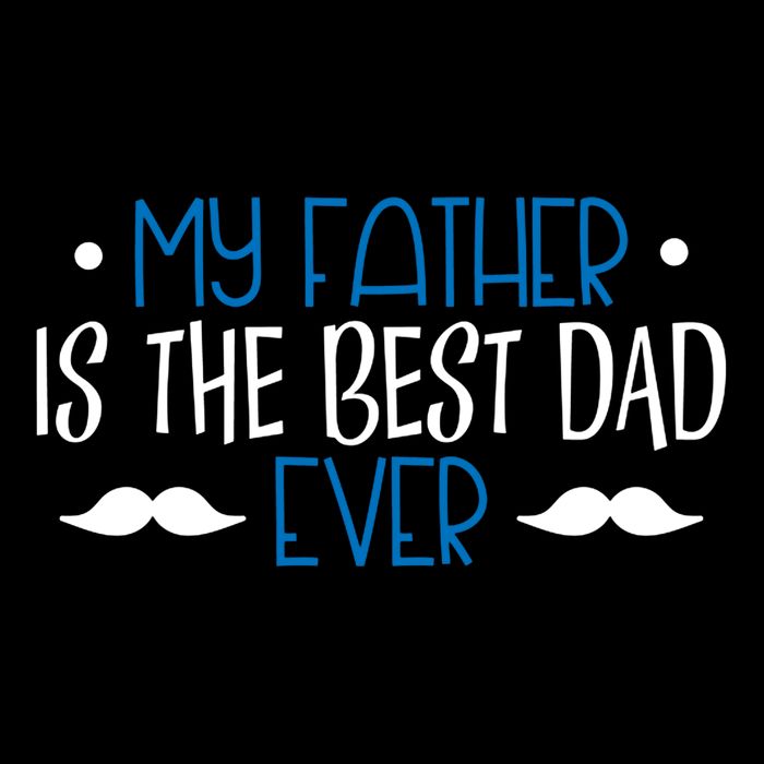 My Father Is The Best Dad Ever Mustache Drawstring Bag