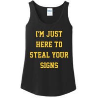 Michigan Football Im Just Here To Steal Your Signs Ladies Essential Tank