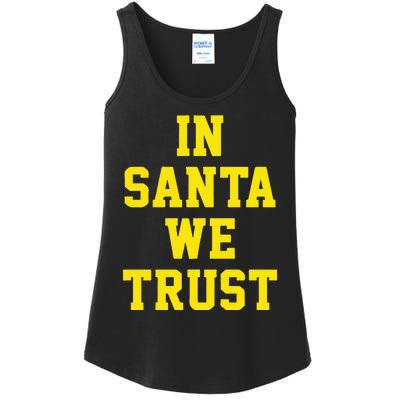 Michigan Football In Santa We Trust Ladies Essential Tank