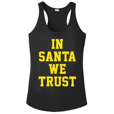 Michigan Football In Santa We Trust Ladies PosiCharge Competitor Racerback Tank