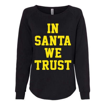 Michigan Football In Santa We Trust Womens California Wash Sweatshirt