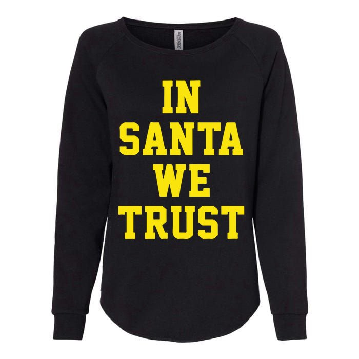 Michigan Football In Santa We Trust Womens California Wash Sweatshirt