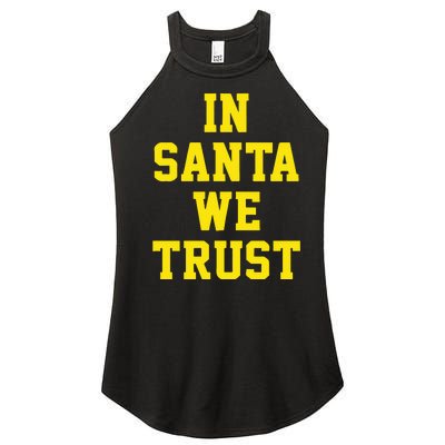 Michigan Football In Santa We Trust Women's Perfect Tri Rocker Tank