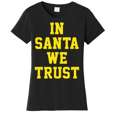 Michigan Football In Santa We Trust Women's T-Shirt