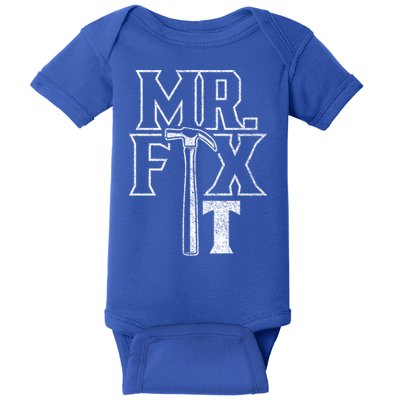 Mr Fix It Repair Overhaul Fixing Handy Cool Gift Baby Bodysuit