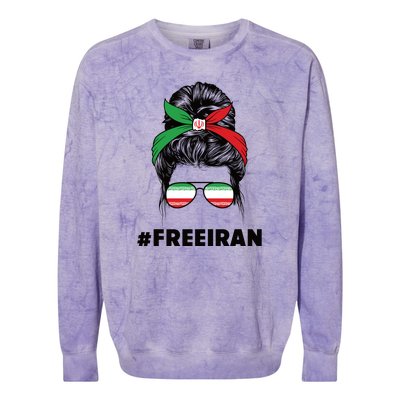 MahsaAmini Free Iran Women Life Freedom Protest Colorblast Crewneck Sweatshirt