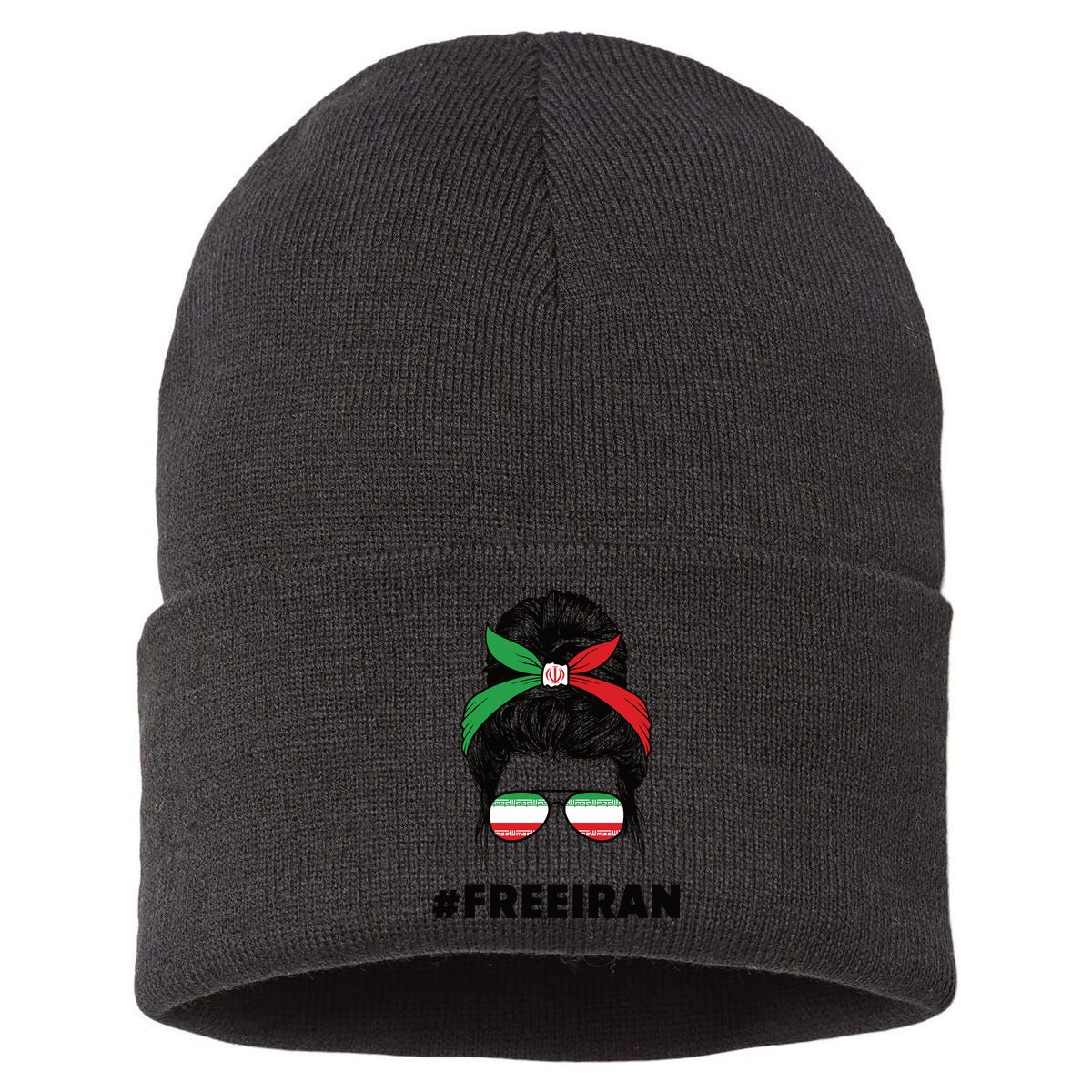 MahsaAmini Free Iran Women Life Freedom Protest Sustainable Knit Beanie