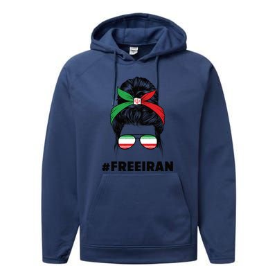 MahsaAmini Free Iran Women Life Freedom Protest Performance Fleece Hoodie