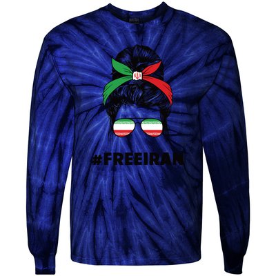 MahsaAmini Free Iran Women Life Freedom Protest Tie-Dye Long Sleeve Shirt