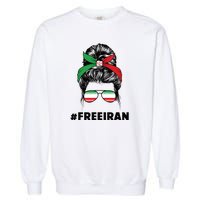 MahsaAmini Free Iran Women Life Freedom Protest Garment-Dyed Sweatshirt