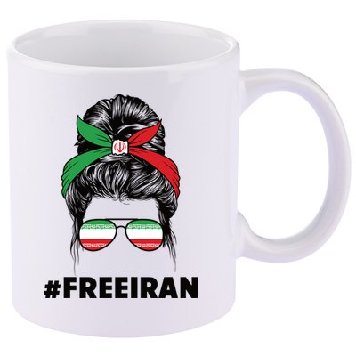 MahsaAmini Free Iran Women Life Freedom Protest 11oz C Handle Ceramic Mug