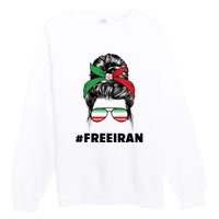 MahsaAmini Free Iran Women Life Freedom Protest Premium Crewneck Sweatshirt