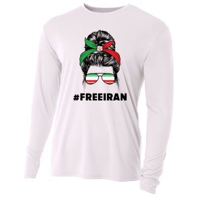 MahsaAmini Free Iran Women Life Freedom Protest Cooling Performance Long Sleeve Crew