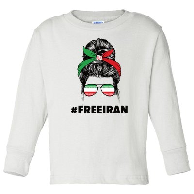 MahsaAmini Free Iran Women Life Freedom Protest Toddler Long Sleeve Shirt