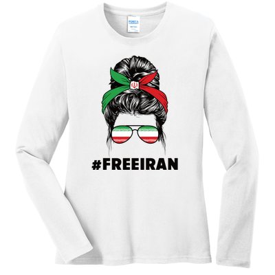 MahsaAmini Free Iran Women Life Freedom Protest Ladies Long Sleeve Shirt